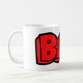 Mug Gras rouge mauvais style de graffiti (Gauche)