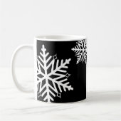 Mug Gras Snowflake noir & blanc récompense promotionne (Gauche)