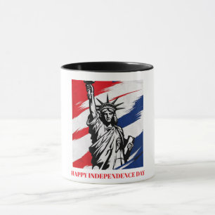 Mug Gras Statue de la Liberté rayonne Patriotique Cust