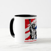 Mug Gras Statue de la Liberté rayonne Patriotique Cust (Devant gauche)