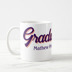 Mug Gras type simple noir classe moderne graduation