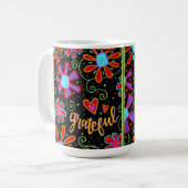 Mug Grateful Fun Floral Whimsical mignon ami (Devant gauche)