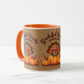 Mug Grateful Hearts Thanksgiving Turkey (Devant gauche)