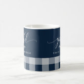 Mug Grateful Merci Blessé Marine & White Plaid (Centre)