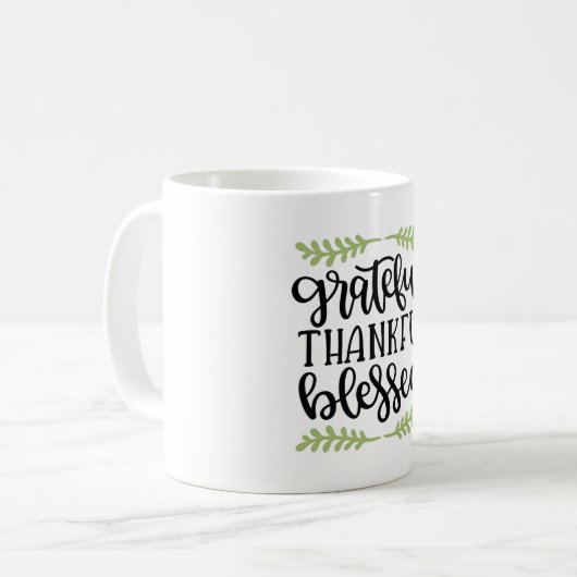 Mug Grateful thankful blessed (Devant gauche)