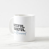 Mug Grateful Thankful Leçon planifiée - Enseignant amu (Devant gauche)