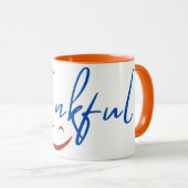 Mug Grateful Vibes : Thankful and Smiling Cup (Devant droit)