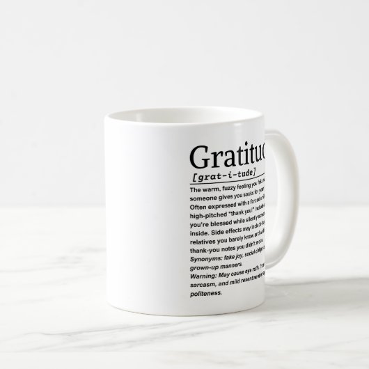 Mug Gratitude (Devant droit)