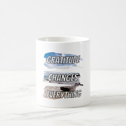 Mug Gratitude change tout - qoute de motivation (Centre)