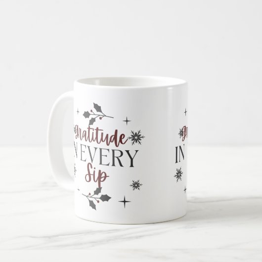 Mug Gratitude dans chaque Sienne (Devant gauche)