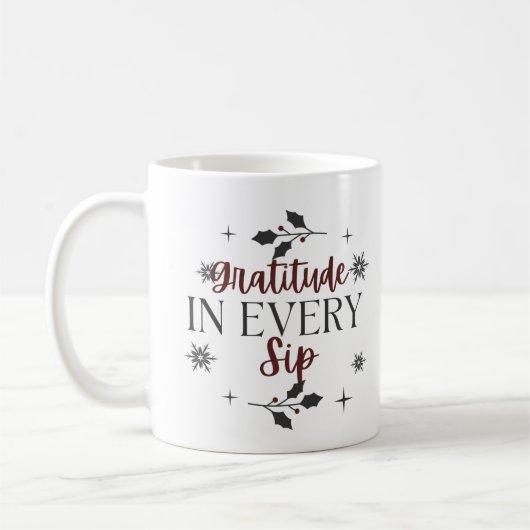 Mug Gratitude dans chaque Sienne (Gauche)