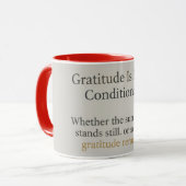 Mug Gratitude demeure : Affirmation Zen Inspirante (Devant gauche)
