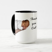 Mug Gratitude Embrace - "Merci, papa !" Nouveau-né béb (Devant gauche)