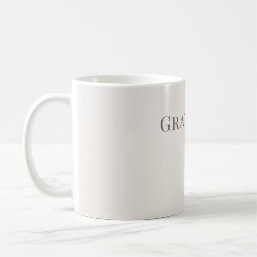 Mug Gratitude – Minimal Typography Design (Gauche)