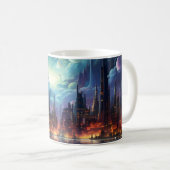 Mug Gratte-ciel Cosmologique Futuriste Metropolis (Devant droit)