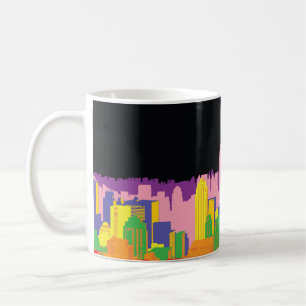 Mug gratte-ciel de la ville décorative bâtiments urbai