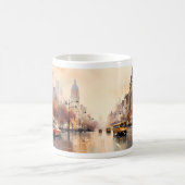 Mug Gratte-ciel, Lanterne de rue et pluie (Centre)