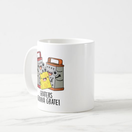 Mug Gratte Va Gratter Funny Pun au fromage (Devant gauche)