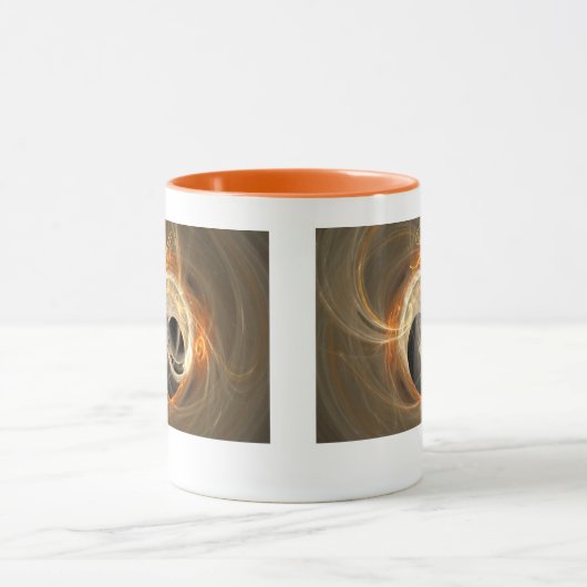 Mug Gratuit et Gratuit Texte Fractal Coeur Design (Centre)