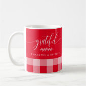 Mug Gratuit Merci Béni Rouge & Blanc Plaid (Gauche)