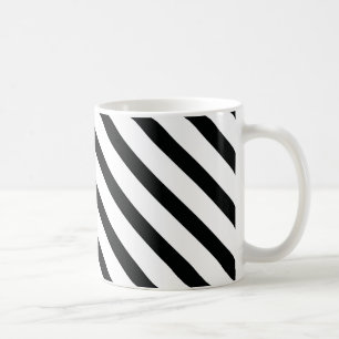 Mug Gravé (noir et blanc) Diagonal) Toute taille per