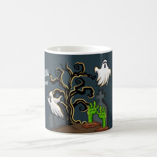 Mug Graveyard Zombie et Ghosts mignonne Halloween heur (Centre)