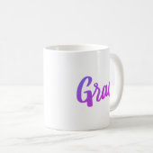Mug Gravité de dégradé violet et rose (Devant droit)