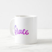 Mug Gravité de dégradé violet et rose (Devant gauche)