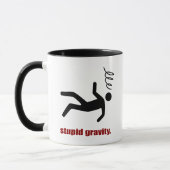 Mug Gravité Stupide - Daredevil Stuntman drôle (Gauche)
