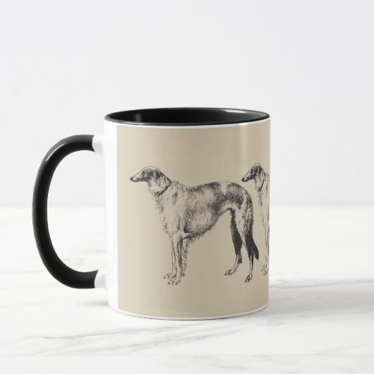 Mug Gravure de Borzoi Martynow (Gauche)