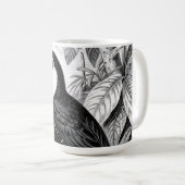 Mug Gravure de feuillage de jungle de toucans (Devant droit)