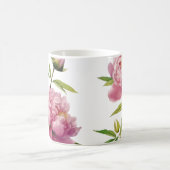 Mug Gravure de pivoines roses illustrées à la main (Centre)