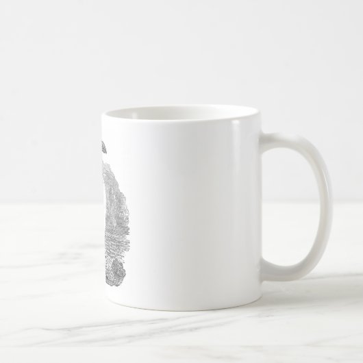 Mug Gravure du bois de grand pingouin (Droite)
