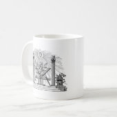 Mug Gravure maçonnique G Kenning du 19e siècle (Devant gauche)