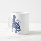 Mug Gravure vintage de Kraken de poulpe (Devant gauche)