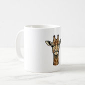 Mug Gravure vintage girafe conception d'art vectoriel_ (Devant gauche)