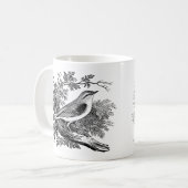Mug Gravures d'oiseaux - une Paruline en bois et Starl (Devant gauche)