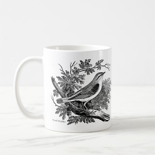 Mug Gravures d'oiseaux - une Paruline en bois et Starl (Gauche)