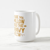 Mug Gravy Flow drôle de typographie de Thanksgiving Gi (Devant droit)