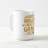 Mug Gravy Flow drôle de typographie de Thanksgiving Gi (Devant gauche)
