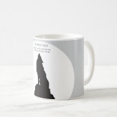 Mug Gray Black Pop Art Leadership Wolf Howling (Devant droit)
