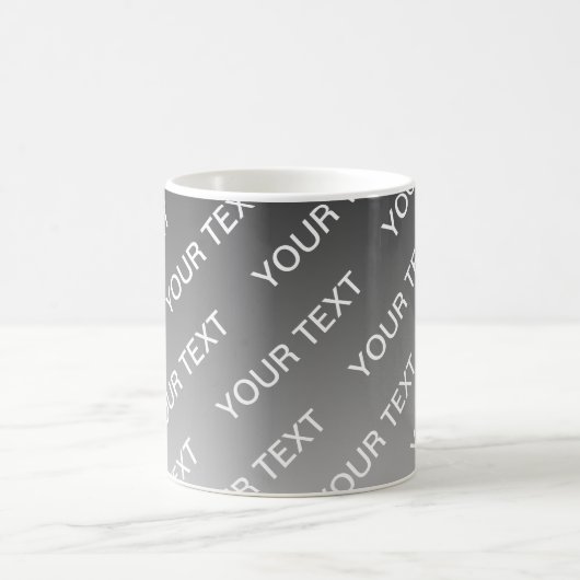 Mug Gray (changeable color) Ombre & Text Pattern (Centre)