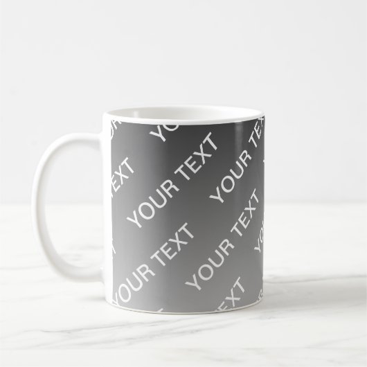 Mug Gray (changeable color) Ombre & Text Pattern (Gauche)