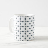 Mug Gray Polka Dots, Polka Dot Pattern, Dots (Devant gauche)