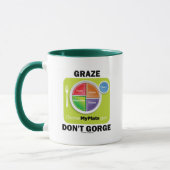 Mug Graze Don't Gorge (MyPlate Food Group Attitude) (Gauche)
