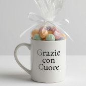 Mug Grazie Con Cuore Chic Baby Shower Keepsake