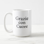 Mug Grazie Con Cuore Chic Baby Shower Keepsake (Gauche)