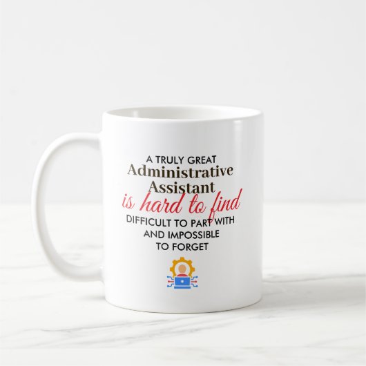 Mug Great Administrative Assist Personalized Name Gift (Gauche)