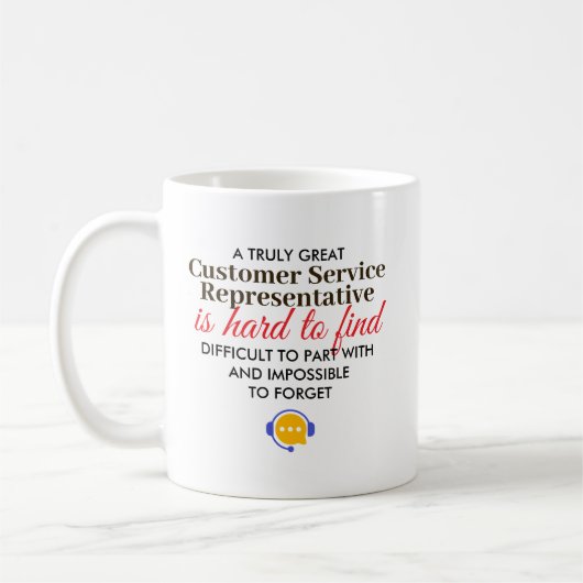 Mug Great Customer Service Rep Personalized Name Gift (Gauche)
