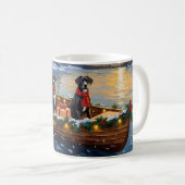 Mug Great Dane Christmas Boat Holiday (Devant droit)